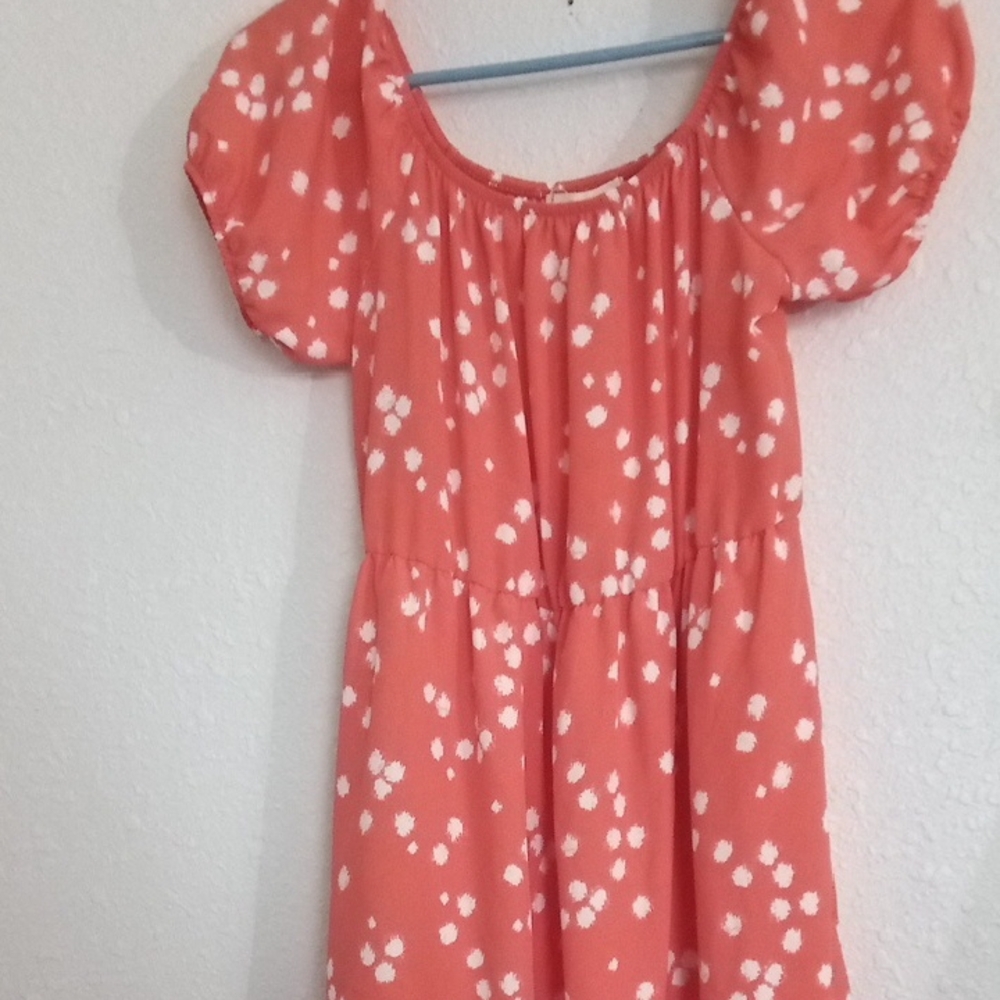 Charming Coral Girls Dress